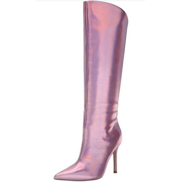 Sarina Boots US 8. Pink Iridescent Pointed-Toe Sabrina carpenter Y2K Barbiecore - Picture 7 of 10